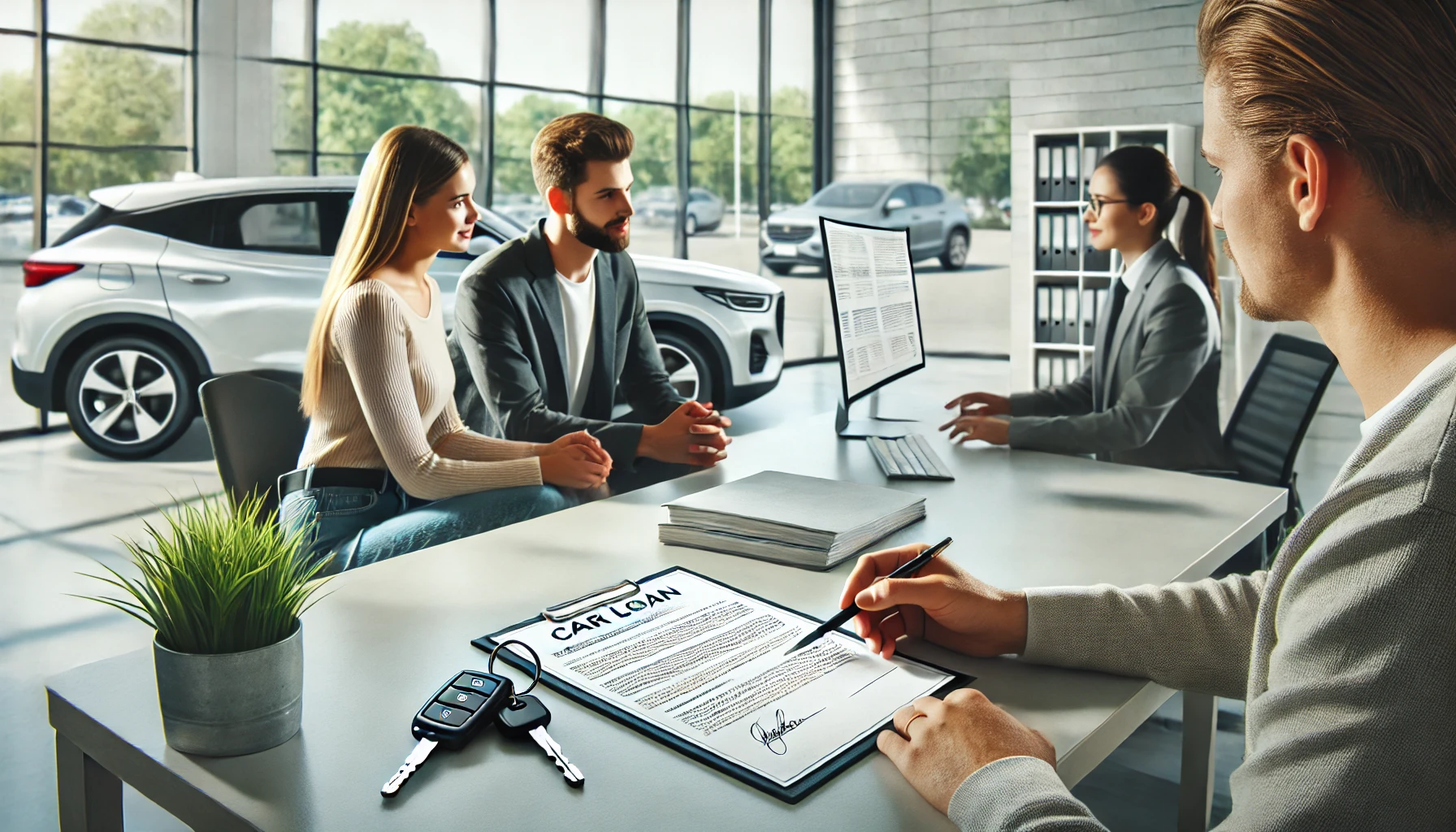 BIR Finance October finance update: blog post feature image of couple getting a loan.